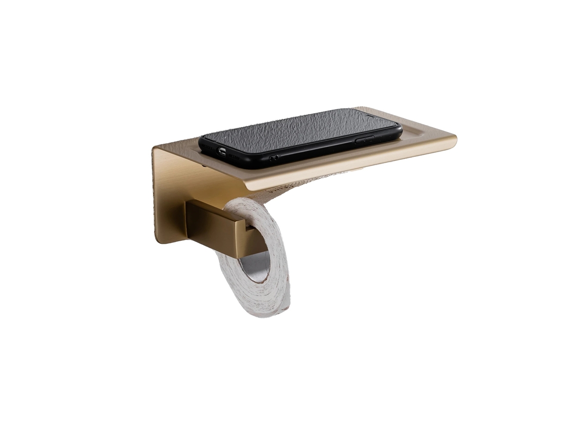 Juego de accesorios de baño, soportes de pared, construcción de metal resistente, ZJP-Gold