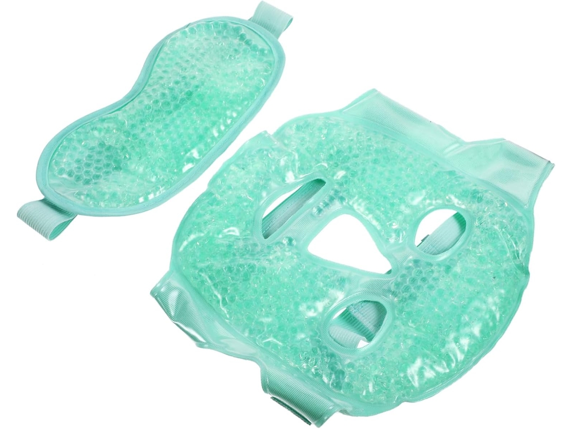 Máscara Facial De Gel Reutilizável, Compressa Quente E Fria, Tamanho Médio, Alivia.