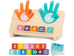 Tablero de madera para aprender matemáticas, juguete educativo Montessori para niños de 3 a 5 años GERTIZ
