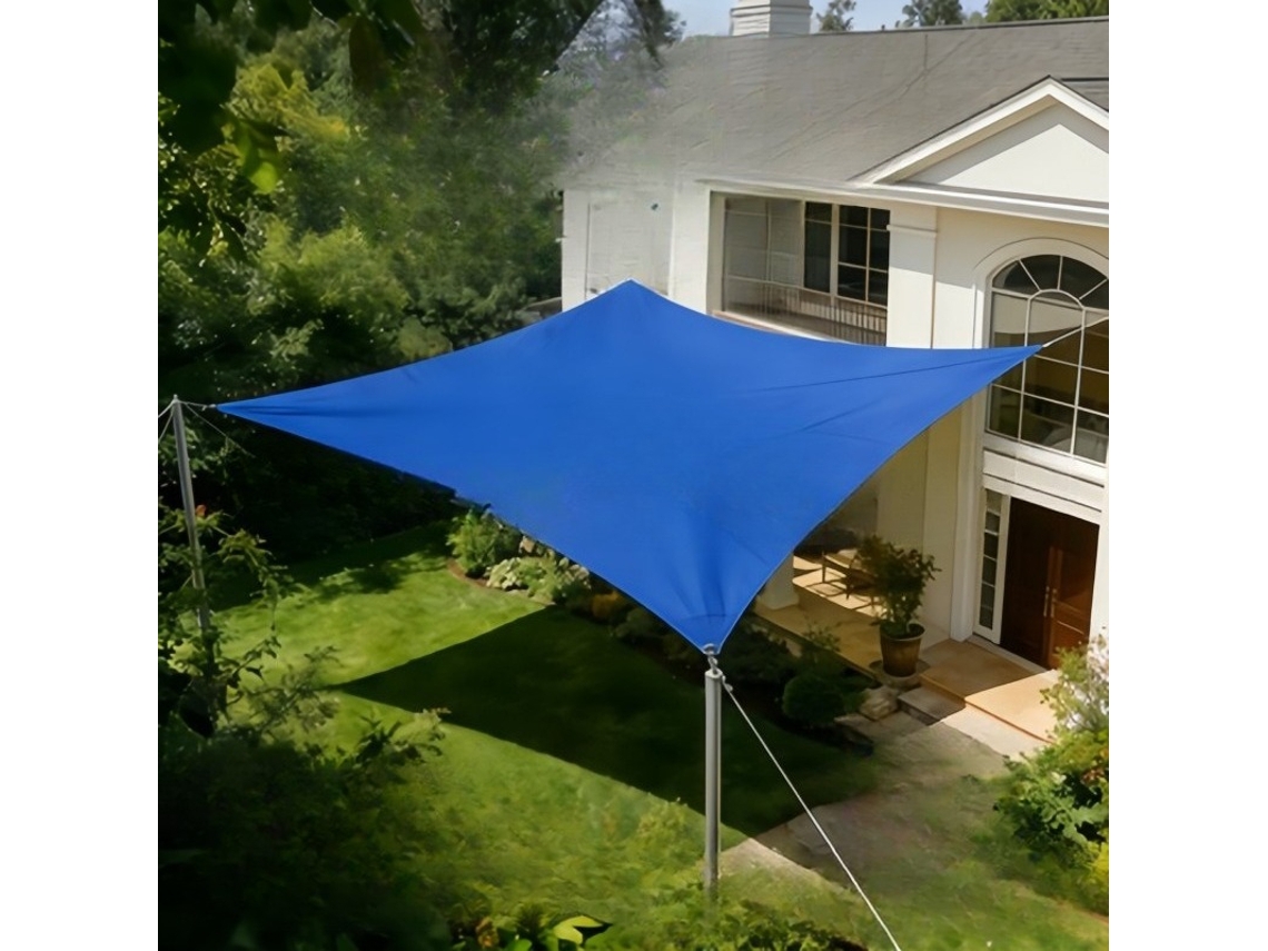 Sombrilla Rectangular De Tela Oxford Estilo Vela, 3x5 M, Azul Marino, Digitallab