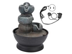 Fuente de mesa para interiores con luz LED, decorativa, 110 V, EE. UU., amarilla