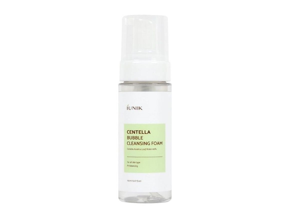 Espuma limpiadora Centella Bubble, 150 ml Mousse limpiadora calmante contra irritaciones faciales Iunik