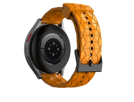 Correa de Silicona 22mm patrón de fútbol para Samsung Galaxy Watch3/Huawei Watch GT 2/GT Runner/Garmin Forerunner 255 - amarillo