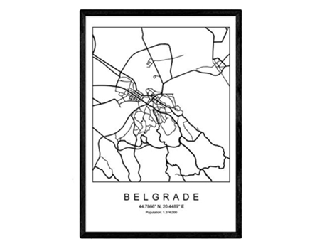 Lámina NACNIC Mapa Belgrade (A3)
