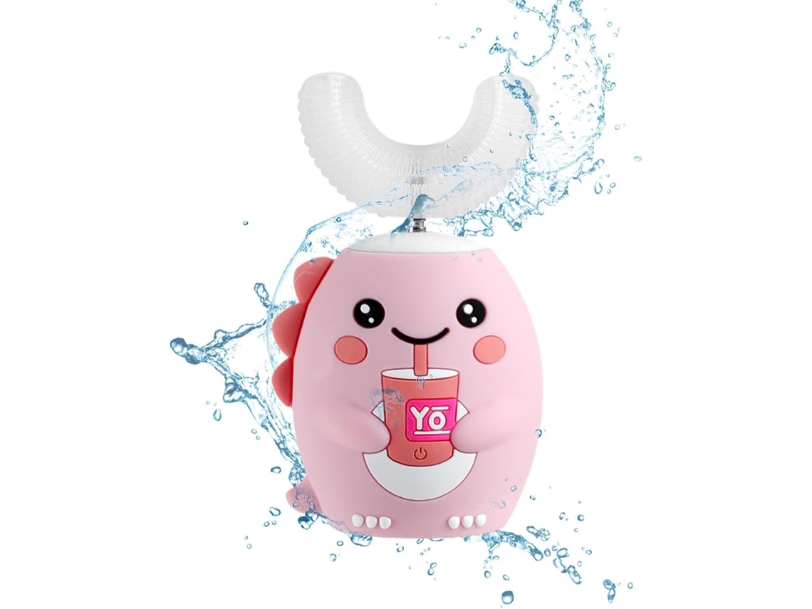 Cepillo De Dientes Eléctrico Infantil En Forma De U, 6 Velocidades Ajustables, Para Niños De 2 A 6 Años. Rosa Czhhmart