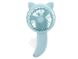 Mini ventilador portátil potente, pequeno, para viagens, mesa, ao ar livre, verde claro.