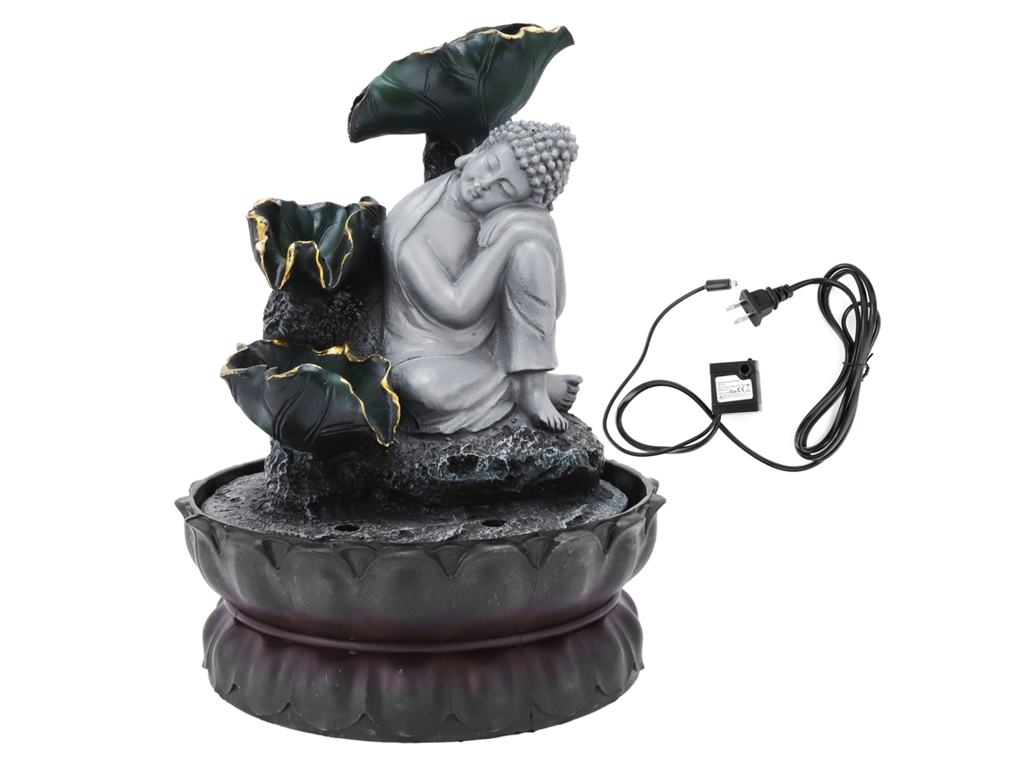 Fuente De Mesa Con Figura De Buda Durmiente Y Luz Led Para Decoración Del Hogar/oficina, Enchufe Estadounidense De 110 V.