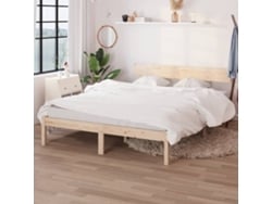 Estructura De Cama Doble Sin Colchón Madera Maciza