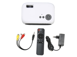 Miniproyector Portátil M24 Con Sonido Envolvente De 360 Grados, Vídeo Para Cine En Casa, 100-240 V, Blanco, Enchufe Europeo.
