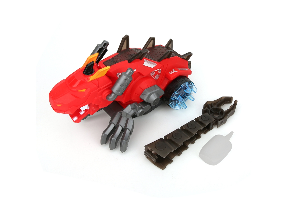 Dan26-juguete De Dinosaurio Eléctrico Con Sprayer Mecánico, Música Y Luces Para Niños Niños Chicos Rojo