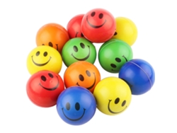 Juego de 12 pelotas antiestrés de PU para niños y adultos