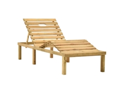 Maison Exclusive - Tumbona De Jardín Con Mesa De Madera De Pino Impregnada