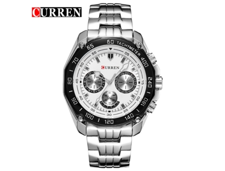 Relojes para Hombres, Reloj con Correa de Acero Inoxidable para Hombres Relojes de Pulsera de Negocios Masculinos-Concha Blanca Blanca LUUCOZK
