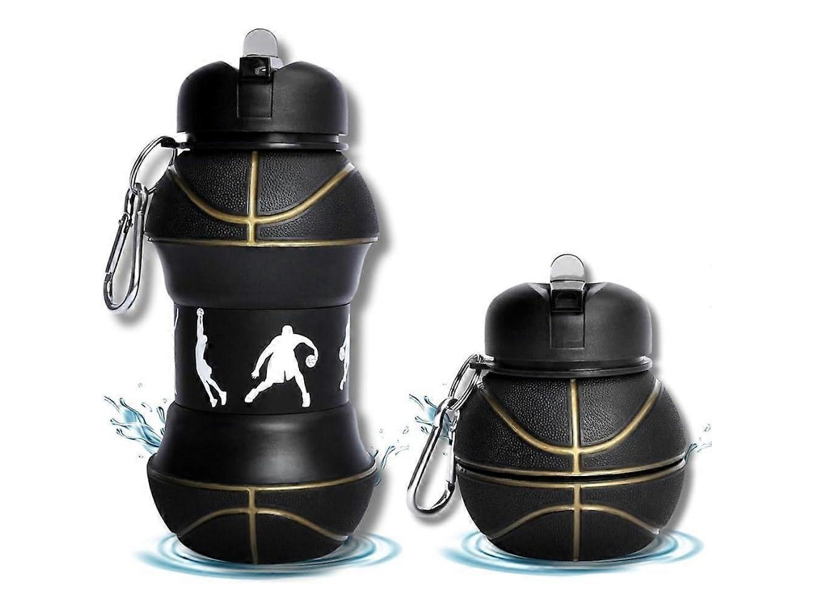 Botella de agua de baloncesto de 550 ml, reutilizable y a prueba de fugas, Mdug (baloncesto/fútbol)