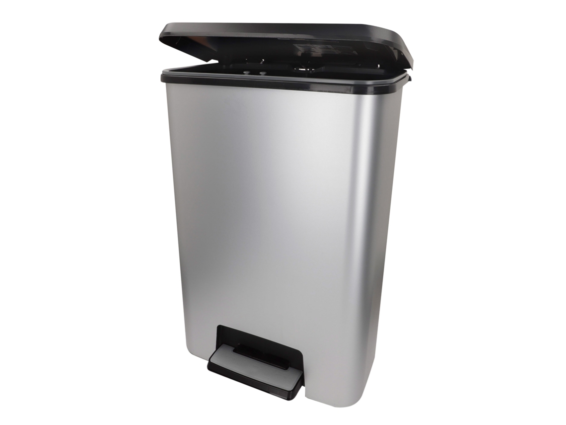 Curver Cubo de basura Compatta 50L metalizado