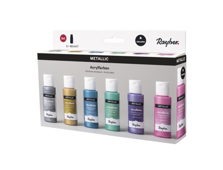 Kit de pintura acrílica metalizada RAYHER