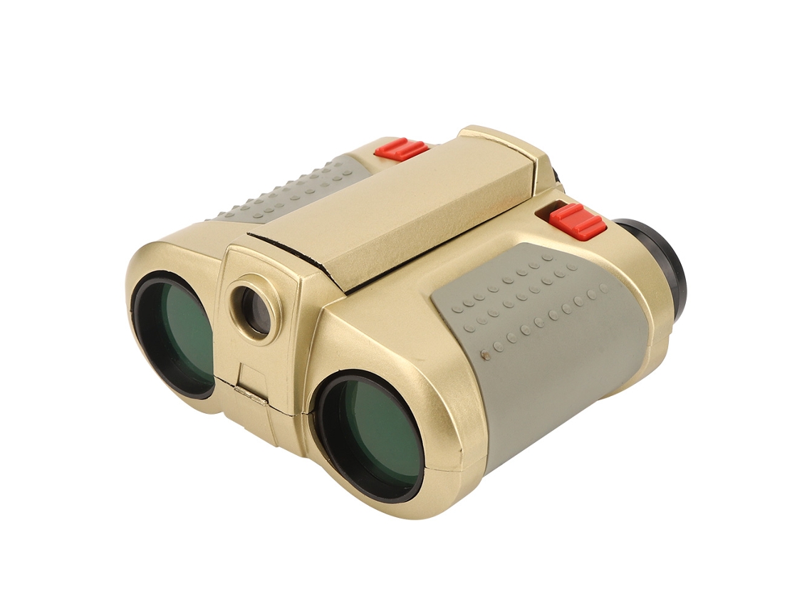 Telescopio Binocular Infantil Con Visión Nocturna Y Luz De Enfoque, Película Verde De Plástico Seguro, 4x30