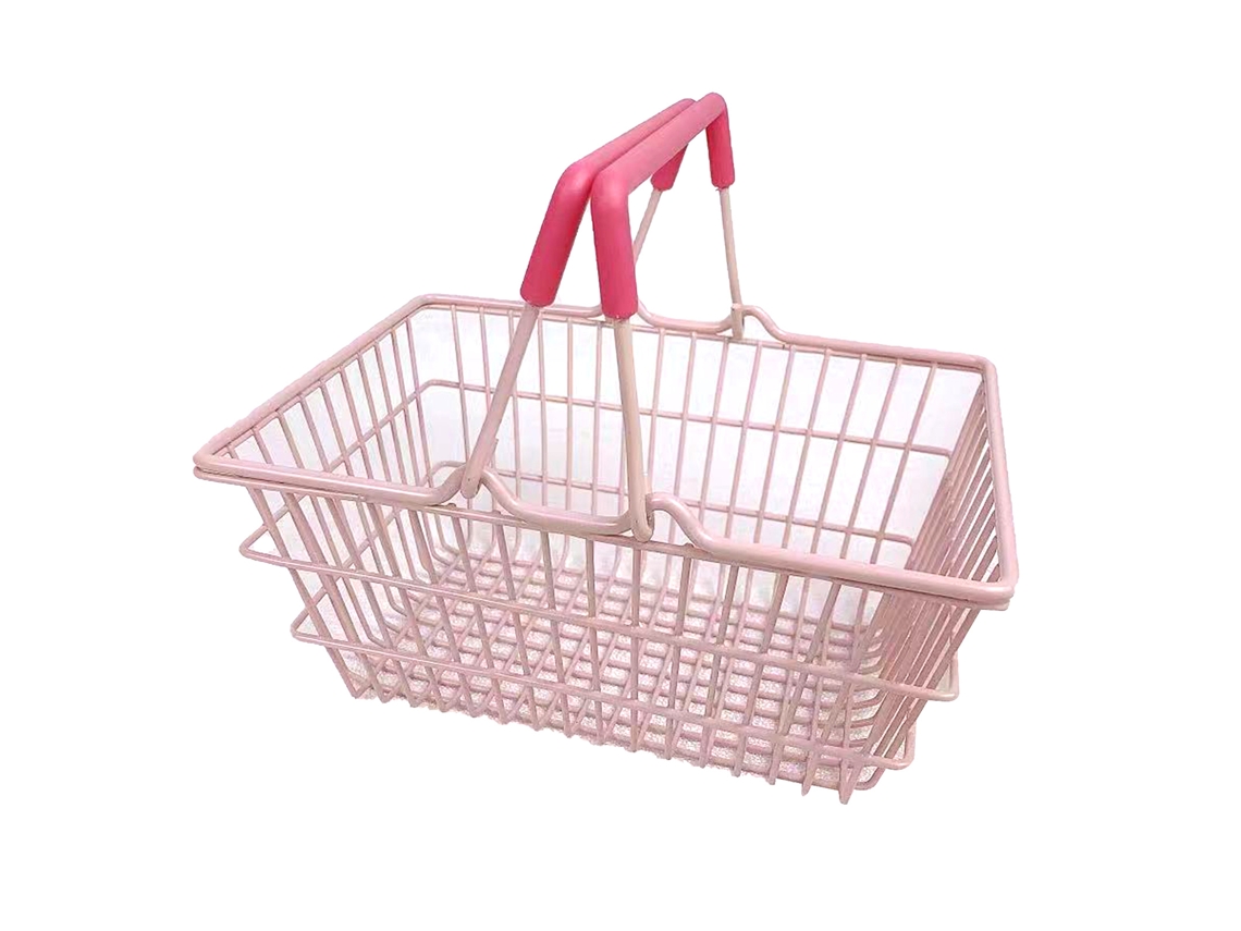 Cesta De Almacenamiento Portátil De Hierro Resistente Con Pintura Saludable Para Dormitorio/escritorio 18x13,5x9cm