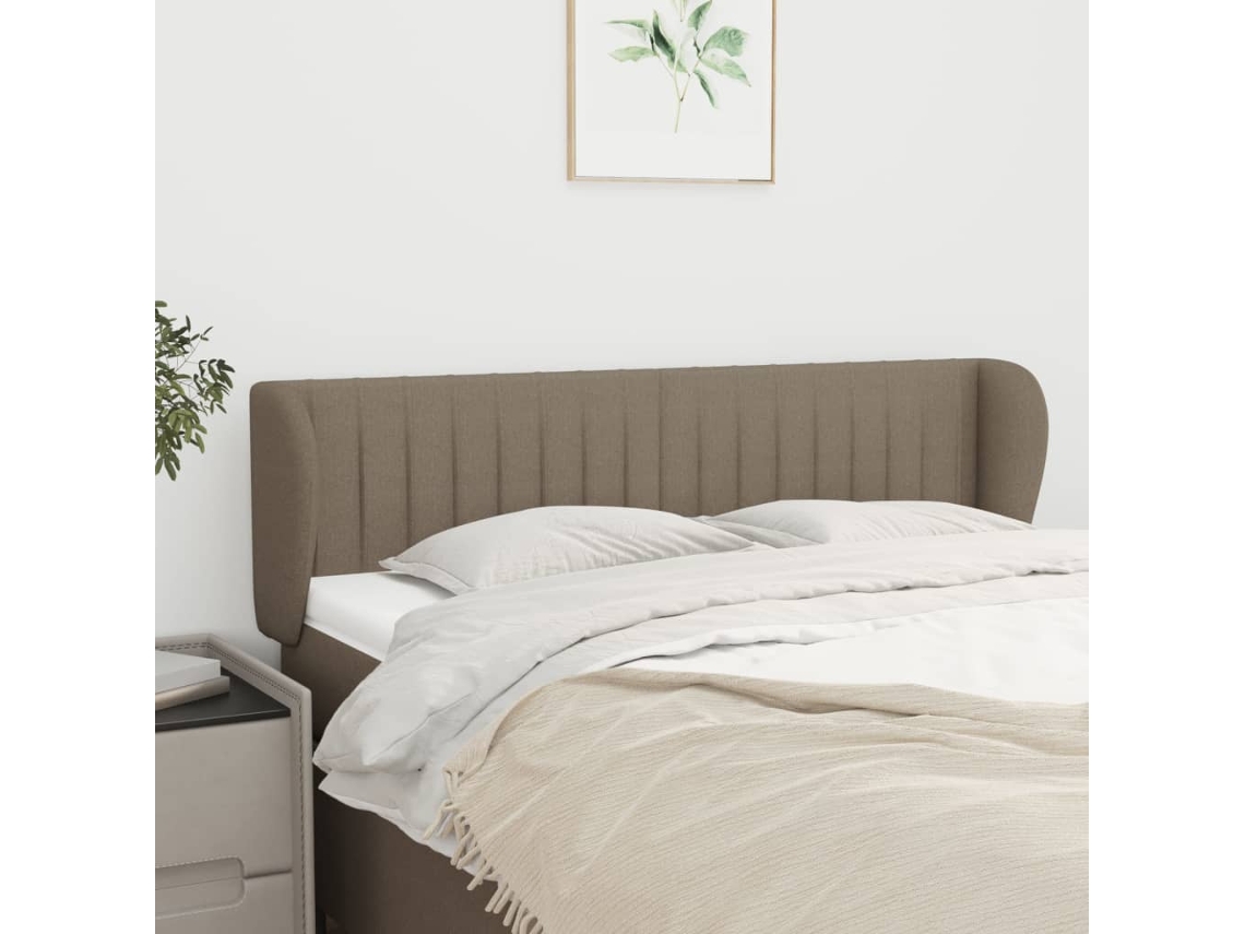 Cabecero De Tela Gris Taupe 147x23x78/88 Cm