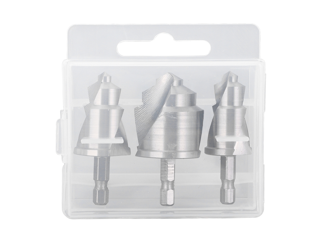 Broca De Elevación De 3 Piezas Con Vástago Hexagonal De 1/4 De Pulgada, Broca Escalonada Para Reparación De Tuberías De Agua De Pvc Ppr De 15-19 Mm, 18-24 Mm Y 24-31 Mm.