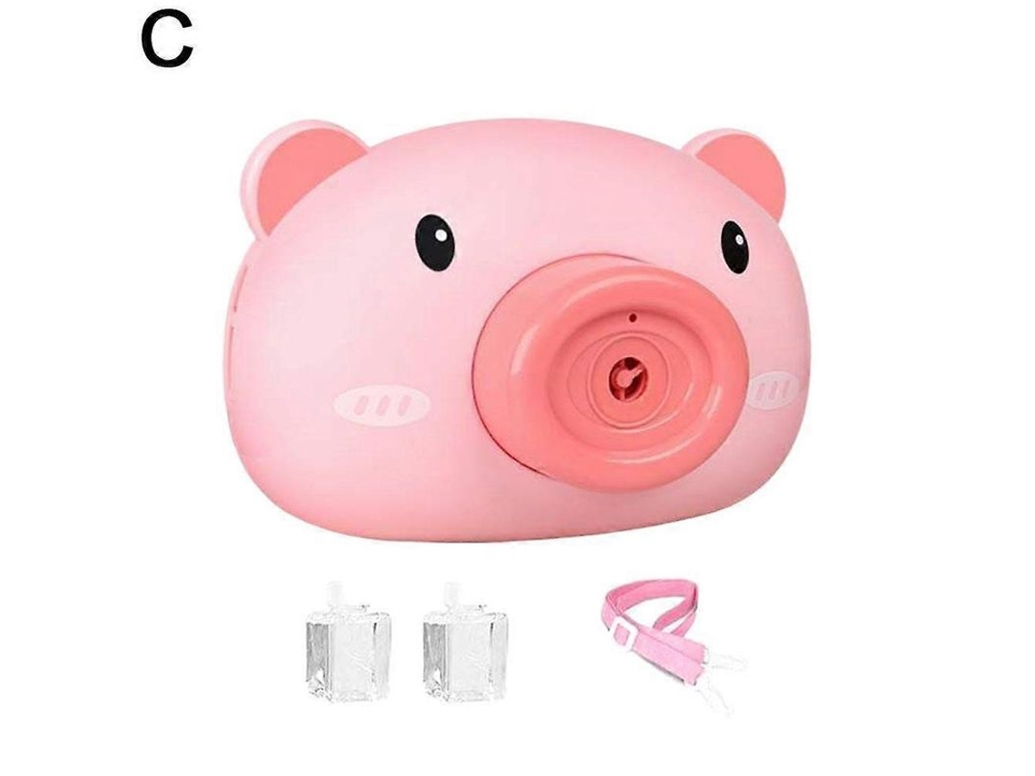 Máquina Automática De Burbujas Con Luz Y Música, Cámara De Juguete, Cerdito Rosa, Regalo Para Niños