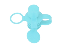 Adaptador De Tetina De Biberón De Silicona De Grado Alimenticio, A Prueba De Fugas, Universal, Para Niños, Color Azul Pavo Real.