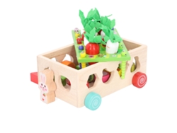 -juguete De Clasificación Por Formas De Huerta Infantil Carro De Arrastre Zanahoria Juguete De Madera Multifuncional Puzzle Para Niños