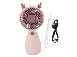 Mini Ventilador Portátil Rosa De 3,7 V Y 250 Mah, Silencioso, Para Niños, Niñas, Mujeres Y Hombres. Elegante.