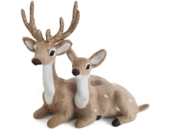 Figuras de renos navideños, figuras de animales del bosque, miniaturas de fiesta navideña RNEMITERY