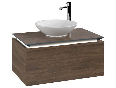 Villeroy &amp Boch Legato Vanity unit B601 800x380x500mm centrada en el lavabo iluminación LED