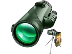 Telescopio monocular de alta potencia 40X60 con trípode y soporte para teléfono con prisma Bak4 para observación A508