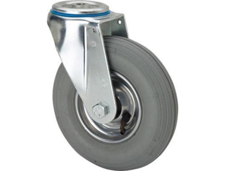 Rueda giratora agujero m12 20zv200-rilr metalico-neumatica gris eje rodillos ALEX