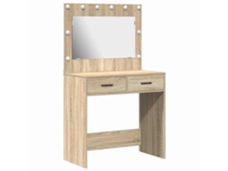 Mesa Tocador | Mesa De Vestidor Con Cajón Roble Sonoma 78,5 X 41 X 135 Cm