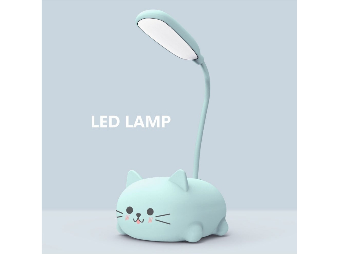 Lámpara De Mesa Elegante Con Forma De Gatito, De 26 Cm, Para Decoración De Interiores, Ideal Para La Habitación De Una Niña O De Un Niño.
