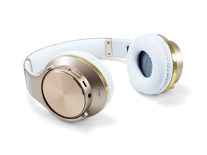 Auriculares Bluetooth Conceptronic CHSPBTNFCSPKG (On Ear - Micrófono - Blanco)
