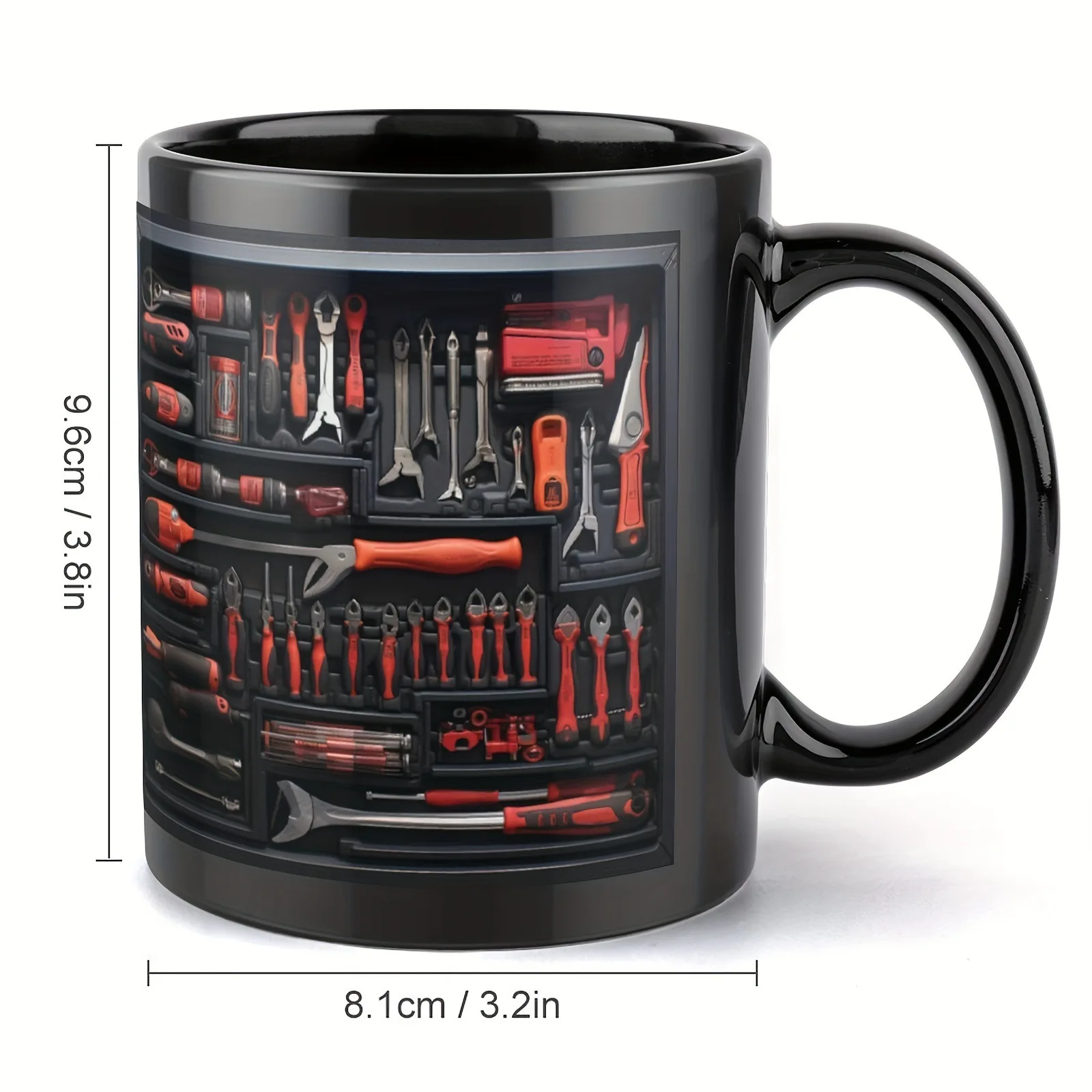 (rojo 360ml) Taza De Café De Cerámica Creative Red Toolbox Taza De Té Con Leche 3d