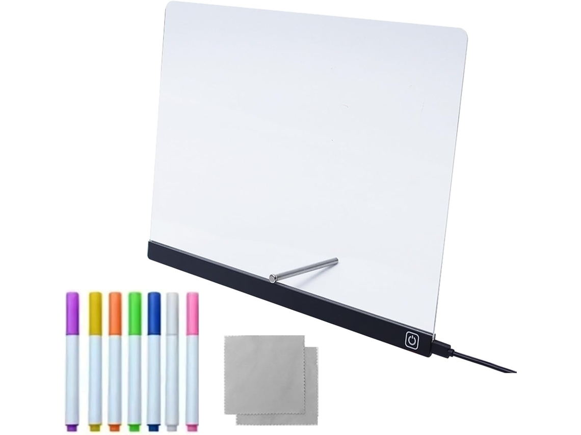 Pizarra LED de escritura, pizarra iluminada y borrable | Bloc de notas educativo y divertido para practicar en Vayotoy