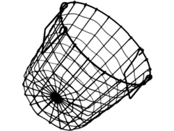 Cesta de lavandería pequeña de metal y alambre Slowmoose.