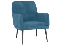Cadeira com Apoio de Braços 62X79X79 Cm Veludo Azul