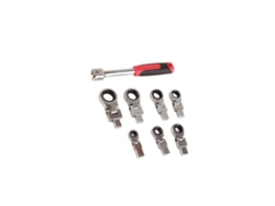 Set De 8 Llaves De Trinquete Con Cabeza Flexible 180° Acero Cromo Vanadio Para Mantenimiento