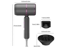 Secador De Cabello Plegable De Alta Potencia Con Ion, Viento Frío Y Caliente, Azul, Para Hogar Y Salón De Belleza