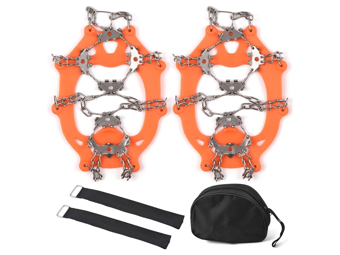 Capas De Sapatos Antiderrapantes De Aço Inox 201 Com 24 Dentes Para Neve Escalada E Caminhada