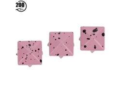 200 Tachuelas Piramidales De Metal De 10 Mm Con Base Rosa Y Punta Negra, Accesorio Decorativo Para Bolsos Y Ropa.