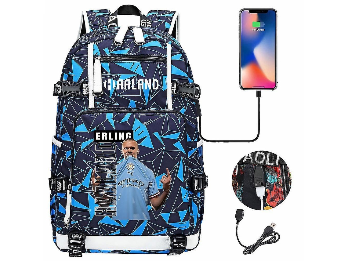 Mochila Con Estampado De Erling Haaland, Mochila Para Estudiantes, Bolsa De Viaje De Gran Capacidad, Estilo 3