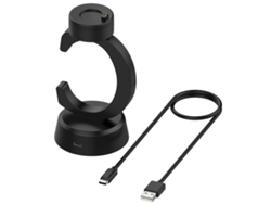 Cargador solar Garmin Instinct, en forma de C, negro.