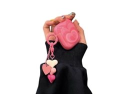 Capa Protetora De Silicone Para Fones De Ouvido Ios 1/2ª Geração Com Pingente De Coração Antiqueda E Antiqueda