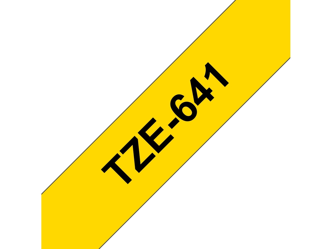 Cinta laminada Compatible Brother Tze641 Texto Negro / Fondo Amarillo 18Mm X 8M