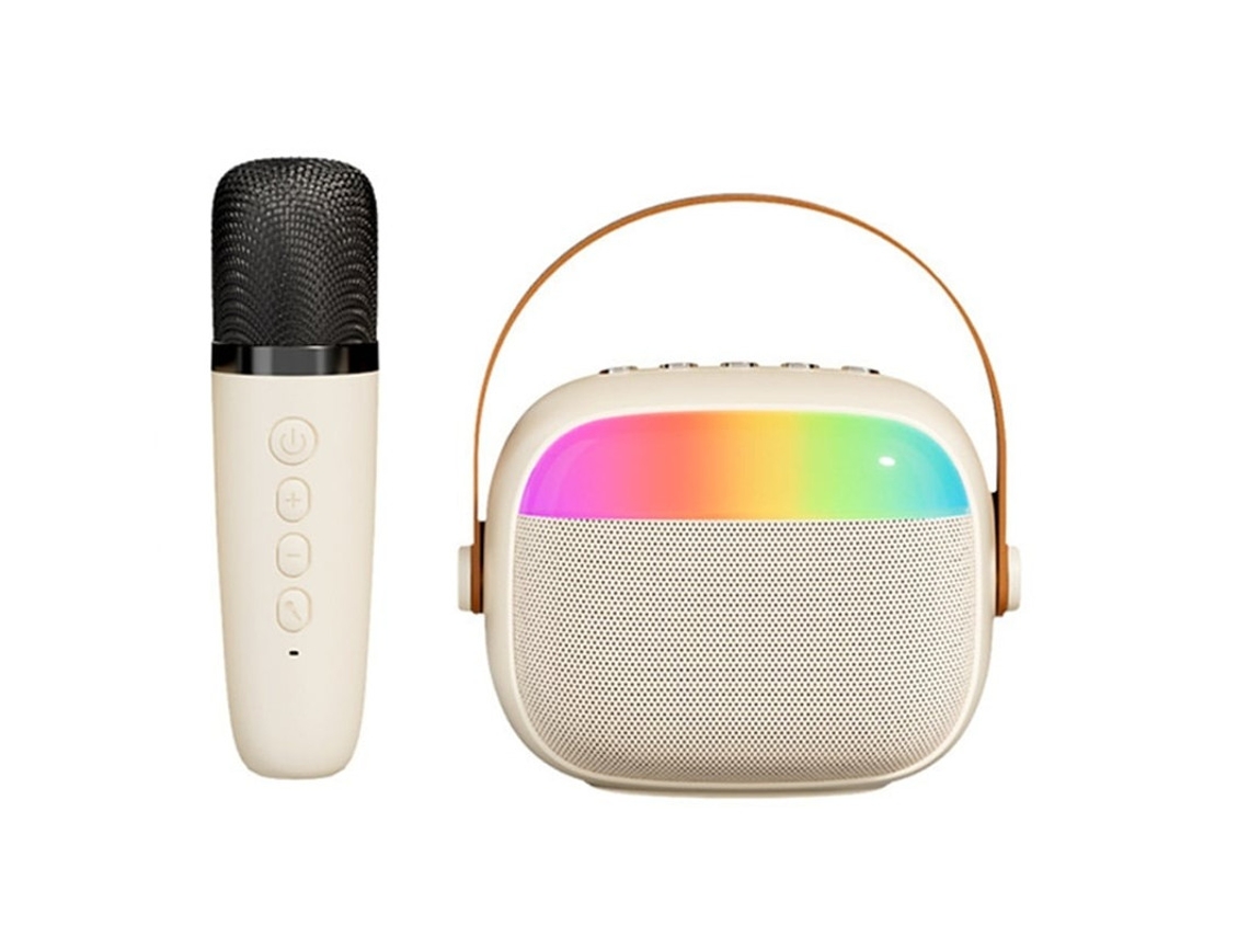 Mini máquina de karaoke para niños y adultos, altavoz Bluetooth con 1 micrófono inalámbrico y luces LED, ideal para fiestas en casa de niñas y niños. Yizhood