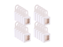 Caja de regalo para botella de vino estilo ventana ondulada blanca
