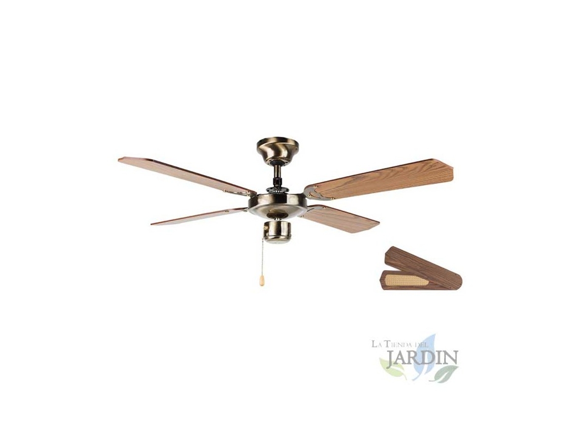 Ventilador de Techo ORBEGOZO 4 Palas Reversibles3 Velocidades Oro Viejo